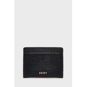 Dkny carcasa din piele femei, culoarea negru