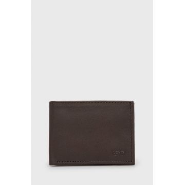 Levi's portofel de piele culoarea maro