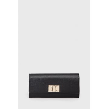 Furla Portofel de piele 1927 femei, culoarea negru