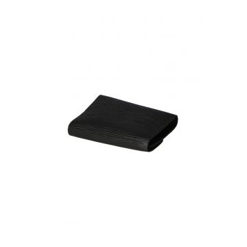 Portofel de piele cu clapa 25575 - Negru
