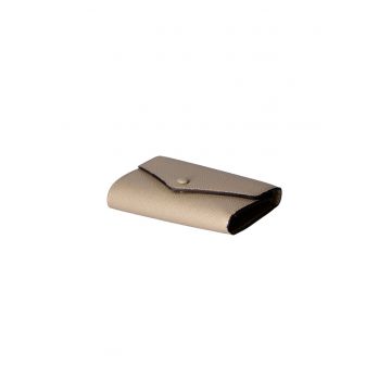 Portofel de piele cu clapa si aspect texturat 25577