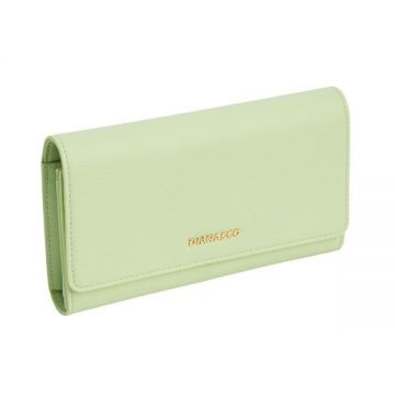 Portofel Iustina Verde Lime cu Clapeta Capsule Collection