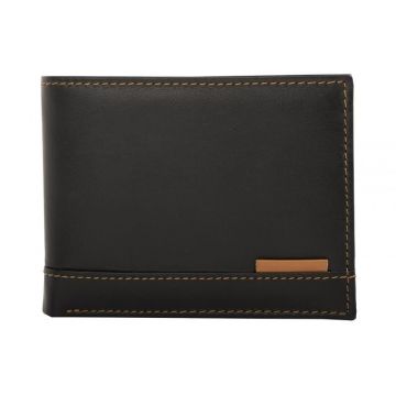 Portofel barbati Alesio PT1149, piele naturala, Negru/maro Portofel barbati Alesio PT1149, piele naturala, Negru/maro