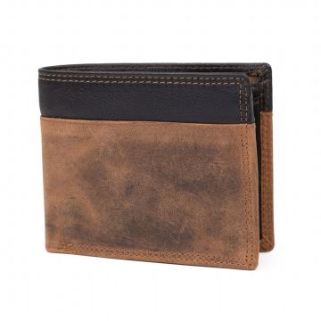 Portofel barbati Delis, Athelstan PT1239, piele naturala, Negru-Maro Portofel barbati Delis, Athelstan PT1239, piele naturala, Negru-Maro