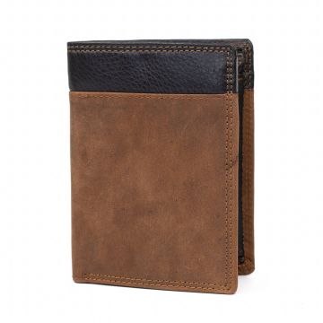 Portofel barbati Delis, Balthazar PT1242, piele naturala, Negru-Maro inchis Portofel barbati Delis, Balthazar PT1242, piele naturala, Negru-Maro inchis