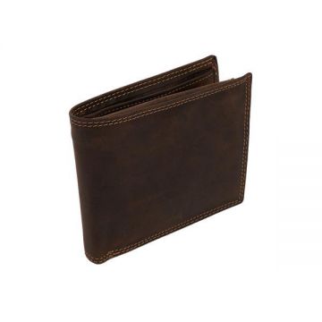 Portofel Maro-Cafea cu Cusaturi Duble
