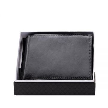 Portofelul Georgio Negru Protecție RFID/NFC Anti-skimming