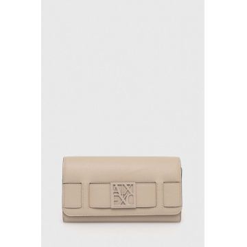 Armani Exchange portofel femei, culoarea bej, 948572 0A874