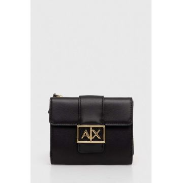Armani Exchange portofel femei, culoarea negru, 948570 4F786