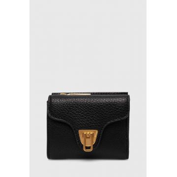 Coccinelle portofel de piele COCCINELLE BEAT SOFT femei, culoarea negru, E2 MF6 11 B8 01