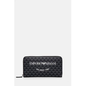 Emporio Armani portofel femei, culoarea negru, Y3H168 YWS0E
