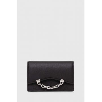 Karl Lagerfeld portofel de piele femei, culoarea negru, 245W3210