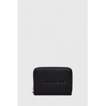 Tommy Jeans portofel femei, culoarea negru, AW0AW16387