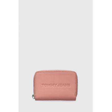 Tommy Jeans portofel femei, culoarea roz, AW0AW16387