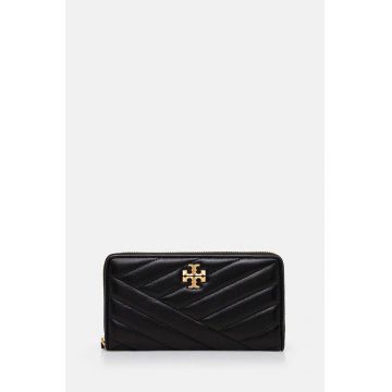 Tory Burch portofel Kira Chevron femei, culoarea negru, 90348 Tory Burch portofel Kira Chevron femei, culoarea negru, 90348