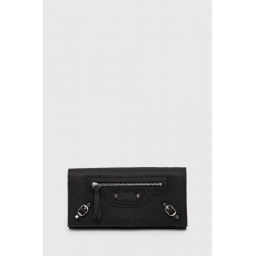 Answear Lab portofel de piele femei, culoarea negru