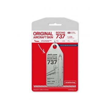 Breloc  Jet2 - Boeing 737 - G-CELH Grey - Argintiu