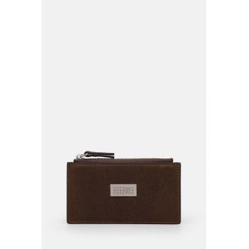 MM6 Maison Margiela portofel de piele culoarea maro, SA5UI0016.P7179