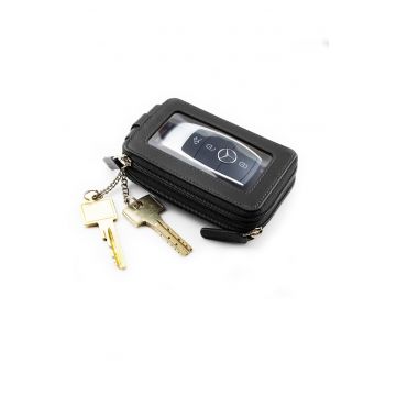 Portchei unisex 3 in 1  piele naturala - 3 portcarduri cu RFID
