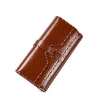 Portofel dama, Alzira PT1245, piele naturala, Maro