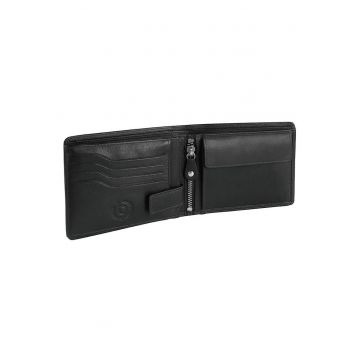 Portofel  Simbiosi - piele neagra - Negru