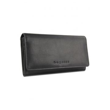 Portofel dama -  seria Punto - 49131701 - piele naturala - negru