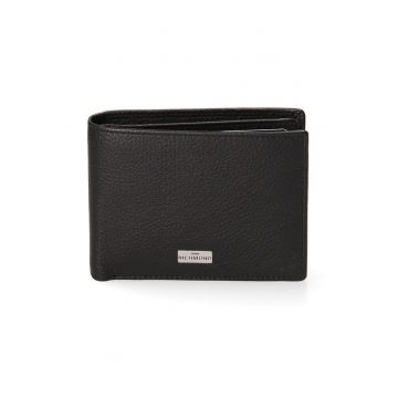 Portofel pliabil din piele - Negru