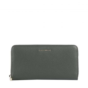Metallic soft grained leather