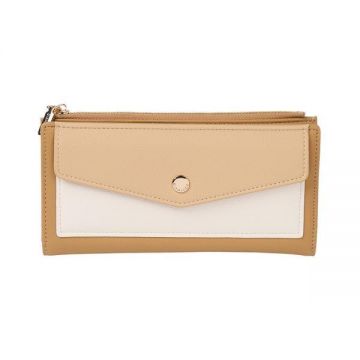 Portofel Color cu Clapeta Camel
