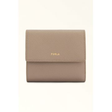 Portofel compact din piele Goccia