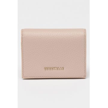 Portofel de piele cu aspect granulat Metallic Soft
