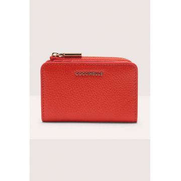 Portofel de piele cu aspect texturat Metallic Soft