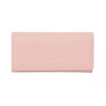 Portofel Roz Cu Aspect De Piele
