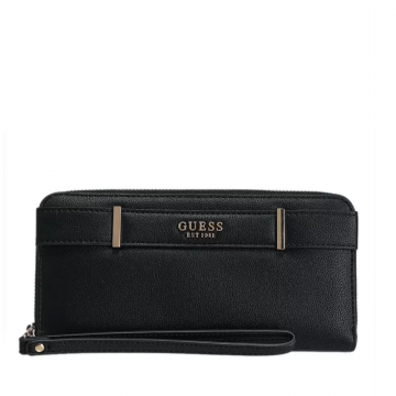 Portmoneu femei Guess negru cu logo frontal  919DPUSWBG9633146N