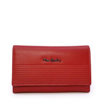 Portmoneu femei Pierre Cardin roșu din piele 7DPU455090R