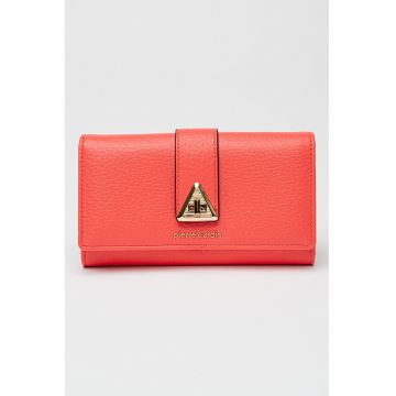 Portofel de piele ecologica cu clapa Lady