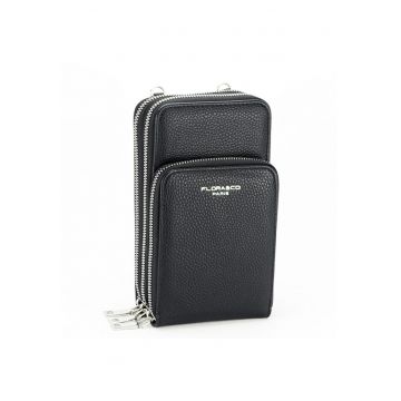 Portofel negru si suport pentru telefon 6018 07