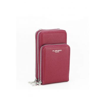 Portofel si suport pentru telefon Burgundy 6018 07