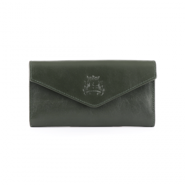Portmoneu femei Enzo Bertini verde din piele 2641DPU2867V