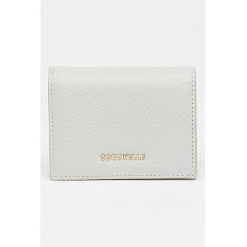 Portofel de piele cu aspect granulat Metallic Soft
