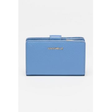 Portofel de piele cu aspect granulat Metallic Soft