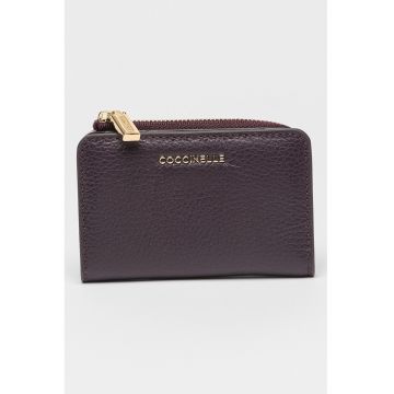 Portofel de piele cu aspect texturat Metallic Soft