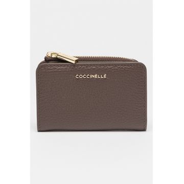 Portofel de piele cu aspect texturat Metallic Soft