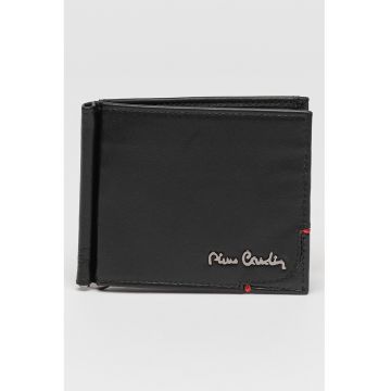 Portofel de piele cu clips pentru bacnote