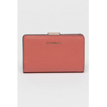 Portofel de piele cu design colorblock