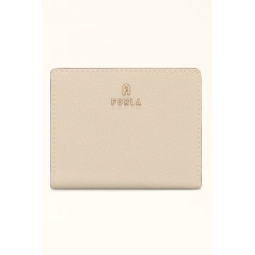 Portofel de piele cu logo metalic Camelia