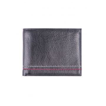 Portofel slim piele barbati -  Double Line Wallet