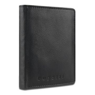 Portofel vertical barbati -  seria Punto - 49131201 - piele naturala - negru