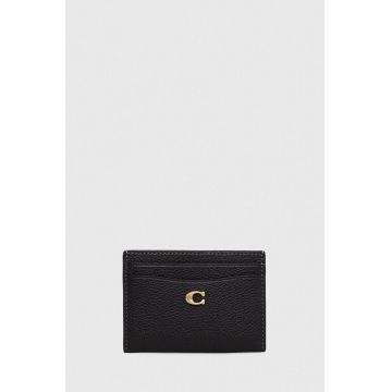 Coach carcasa din piele Essential Card Case culoarea negru