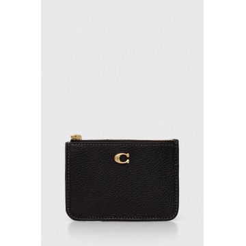 Coach husa de chei din piele femei, culoarea negru, CR550